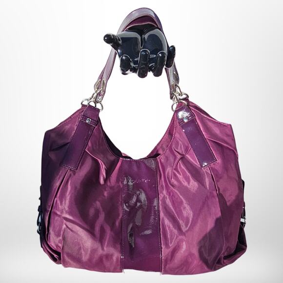 Calvin Klein Plum Purple Nylon Hobo Bag - Picture 3 of 10